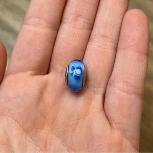 Blue Flower Mauve Pandora Charm